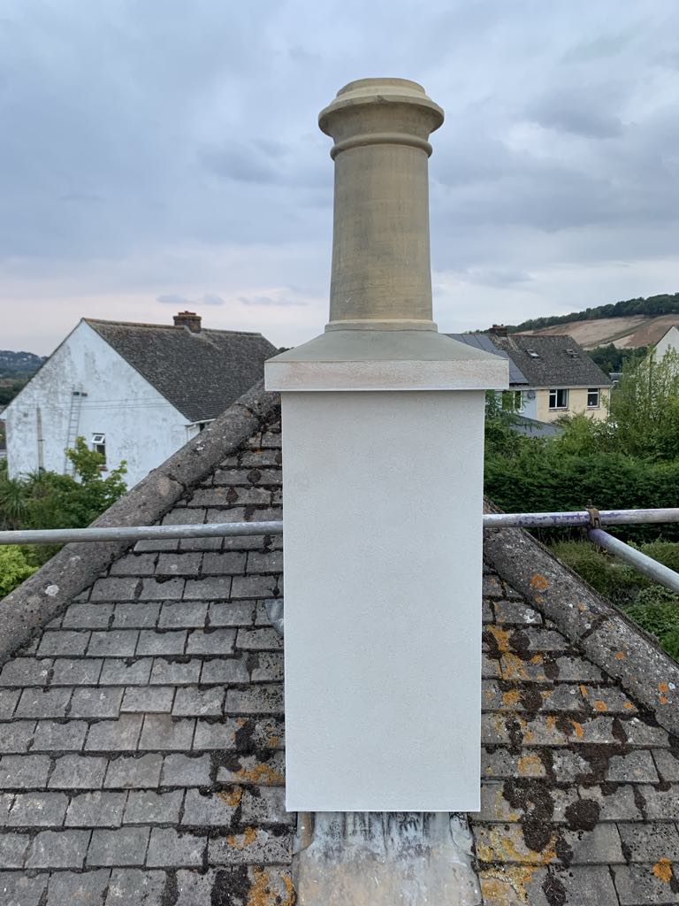 James Fletcher Bespoke Mouldings & Plastering Contractor Rendering Chimney Newton Abbot Devon